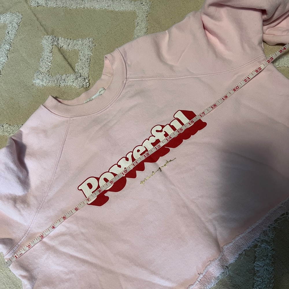 Spiritual Gangster Baby Pink 'Powerful' Cropped Sweatshirt Size Small - Picture 9 of 11